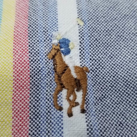 Ralph Lauren Custom Fit Oxford Shirt - Small - Str - Picture 7 of 9